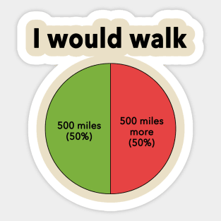 I Would Walk - song pie chart Sticker